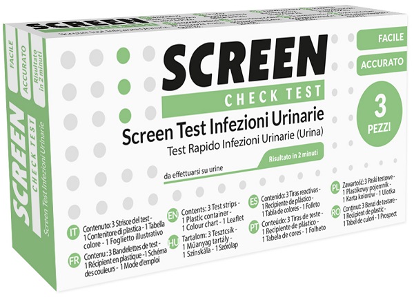 SCREEN TEST LEUCOCITI SANGUE NITRITO E PROTEINA URINA SCREEN TEST INFEZIONI VIE URINARIE 3 PEZZI - farmanauta.it