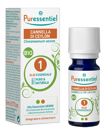 PURESSENTIEL CANNELLA CEYLON OLIO ESSENZIALE BIO 5 ML - farmanauta.it