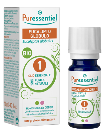 PURESSENTIEL EUCALIPTO GLOBULO OLIO ESSENZIALE BIO 10 ML - farmanauta.it