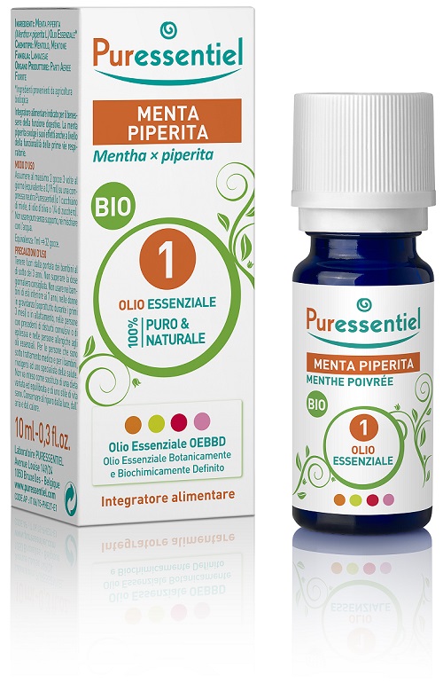 PURESSENTIEL MENTA PIPERITA OLIO ESSENZIALE BIO 10 ML - farmanauta.it