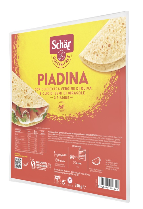 SCHAR PIADINA SENZA GLUTINE 240 G - farmanauta.it