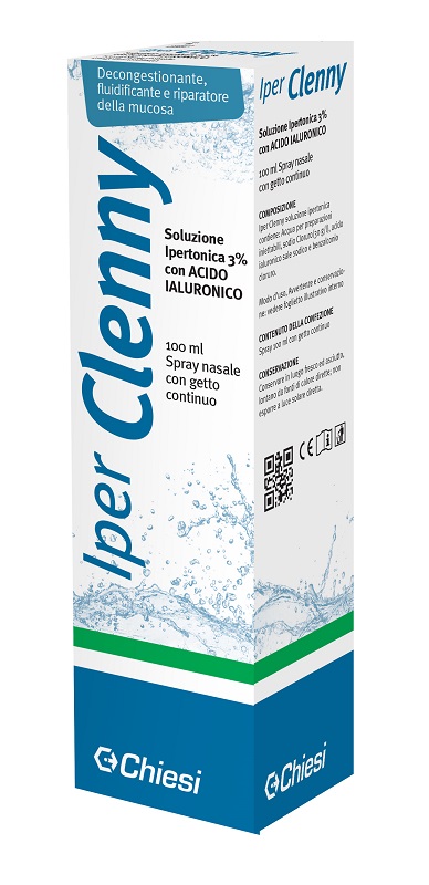 IPER CLENNY SPRAY NASALE EROGAZIONE CONTINUA SOLUZIONE IPERTONICA CON ACIDO IALURONICO 100 ML - farmanauta.it