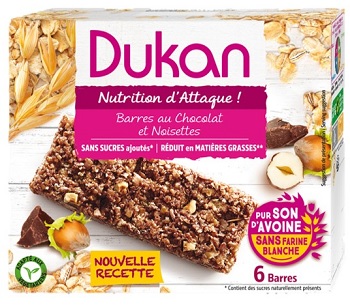 DUKAN BARRETTA CIOCCOLATO/NOCCIOLA 6 PEZZI 25 G - farmanauta.it