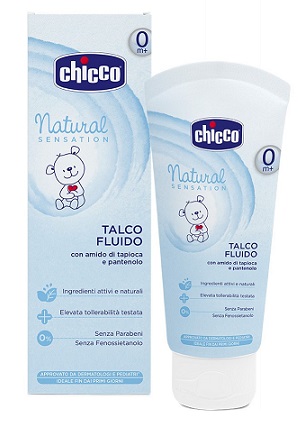 CHICCO TALCO FLUIDO NATURAL SENSATION 100 ML - farmanauta.it