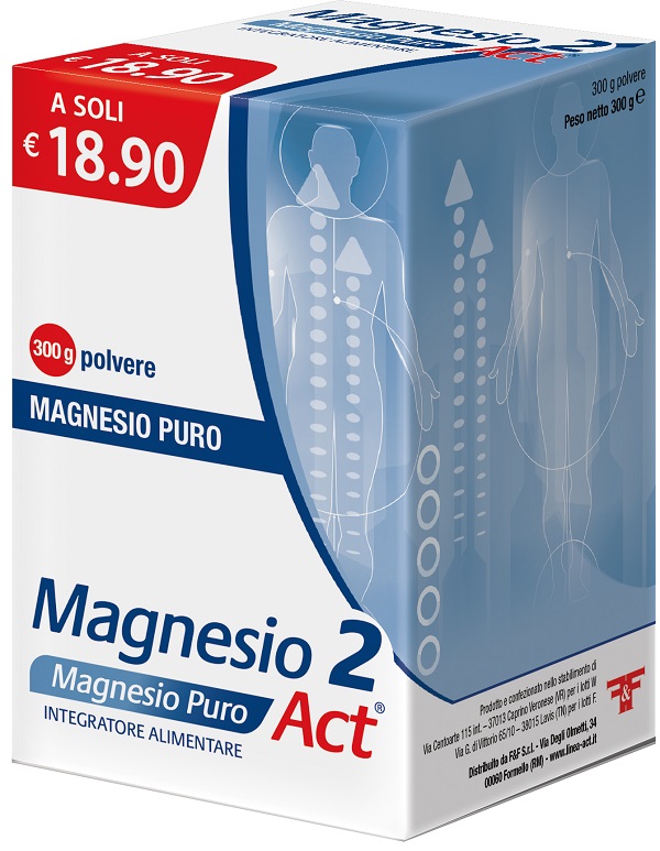 MAGNESIO 2 ACT PURO POLVERE 300 G - farmanauta.it