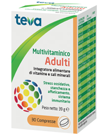 MULTIVITAMINICO ADULTI TEVA 30 COMPRESSE 30 G - farmanauta.it
