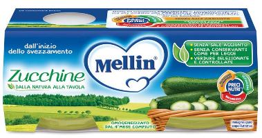 MELLIN OMOGENEIZZATO ZUCCHINE 2 X 80 G - farmanauta.it