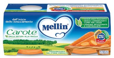 MELLIN OMOGENEIZZATO CAROTE 2 X 80 G - farmanauta.it