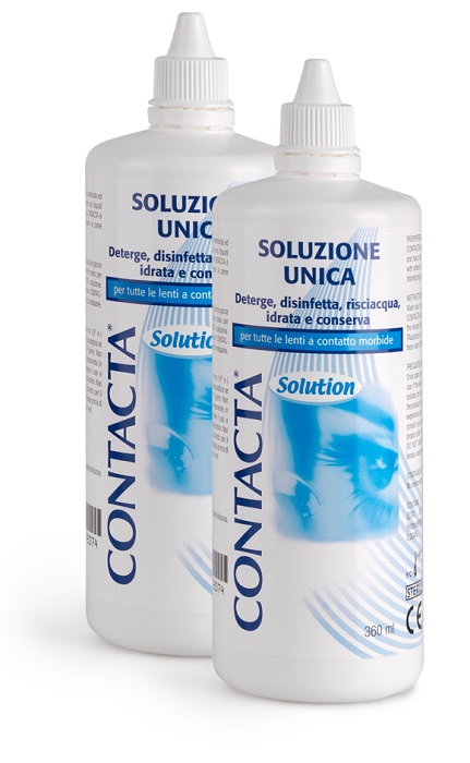 SOLUZIONE PER LENTI A CONTATTO CONTACTA 2 PEZZI 360 ML - farmanauta.it