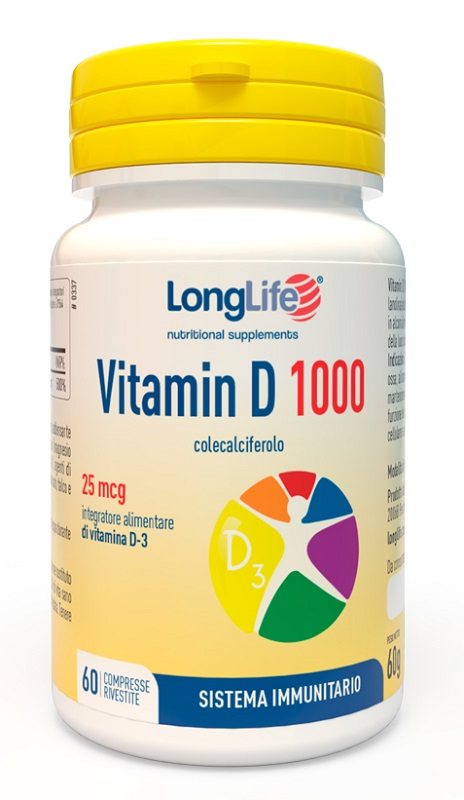 LONGLIFE VITAMINA D3 1000UI 60 COMPRESSE - farmanauta.it