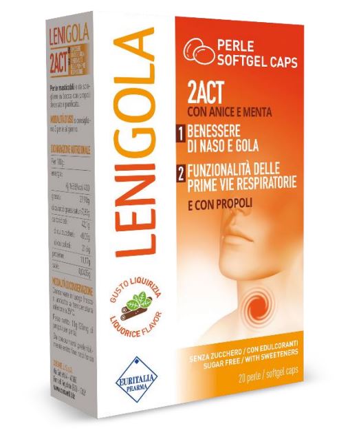 LENIGOLA 20 PERLE SOFTGEL CAPS LIQUIRIZIA - farmanauta.it