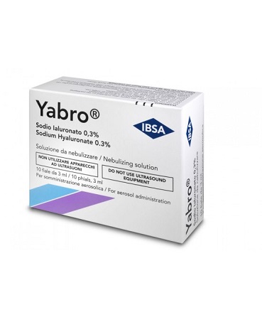 YABRO 10 FIALE 3ML ACIDO IALURONICO 0,3% SOLUZIONE PER NEBULIZZATORE - farmanauta.it