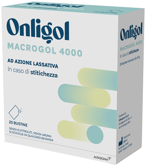 ONLIGOL MACROGOL 4000 20 BUSTINE 10 G SENZA ZUCCHERO - farmanauta.it