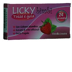 LICKY CARAMELLE BAMBINI PER TOSSE E GOLA FRAGOLA 70 G - farmanauta.it
