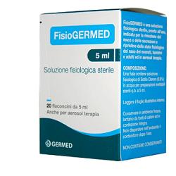 SOLUZIONE FISIOLOGICA PER L'ELIMINAZIONE DELLE ECCESSIVE SECREZIONI NASALI FISIOGERMED, FLACONE DA 120ML - farmanauta.it