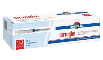 SIRINGA PER VENIPUNTURA MASTER-AID 5 ML GAUGE 23 10 PEZZI - farmanauta.it