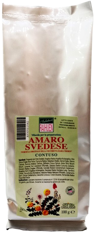 RAIHUEN ERBE SVEDESI CONTUSO PREPARATO PER AMARO SVEDESE 100 G - farmanauta.it
