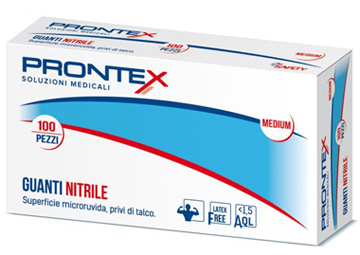 PRONTEX GUANTO IN NITRILE SENZA POLVERE GRANDE 8/9 100 PEZZI - farmanauta.it