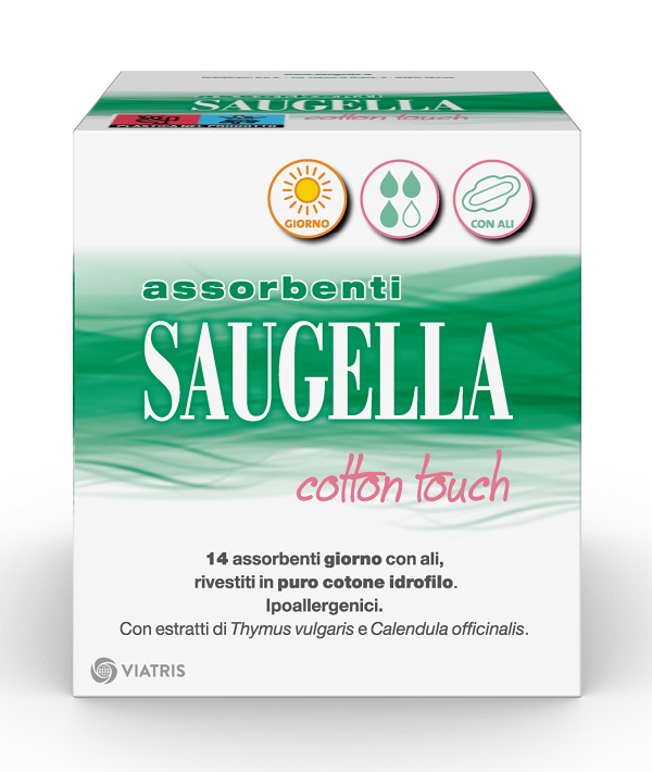 SAUGELLA COTTON TOUCH ASSORBENTI GIORNO 14 PEZZI TAGLIO PREZZO - farmanauta.it
