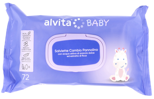 ALVITA SALVIETTE CAMBIO PANNOLINO 72 PEZZI - farmanauta.it