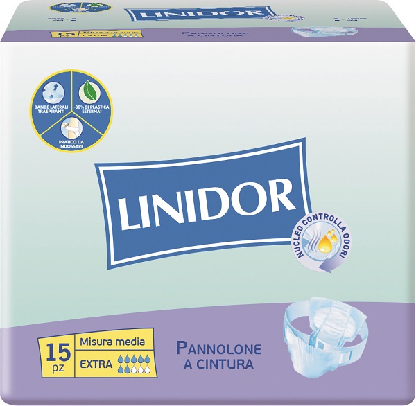 PANNOLONE LINIDOR PERFECT CARE EXTRA A CINTURA MM 15 PEZZI - farmanauta.it