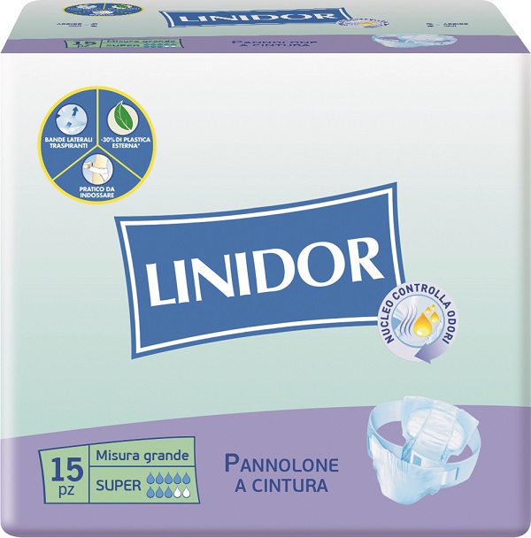 PANNOLONE LINIDOR PERFECT CARE SUPER A CINTURA MG 15 PEZZI - farmanauta.it