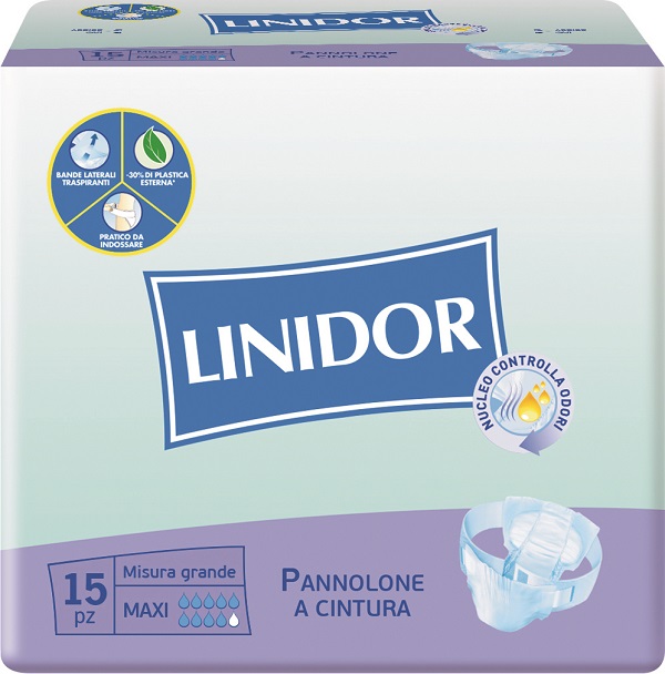 PANNOLONE LINIDOR A CINTURA MAXI MISURA GRANDE 15 PEZZI - farmanauta.it