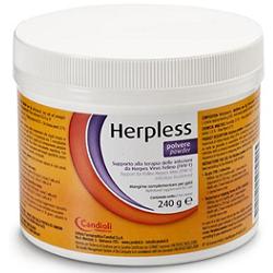HERPLESS POLVERE BARATTOLO 240 G CON MISURINO - farmanauta.it