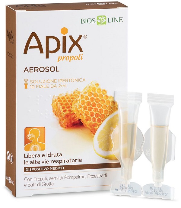 APIX PROPOLI AEROSOL 10 FIALE MONODOSE X 2 ML - farmanauta.it