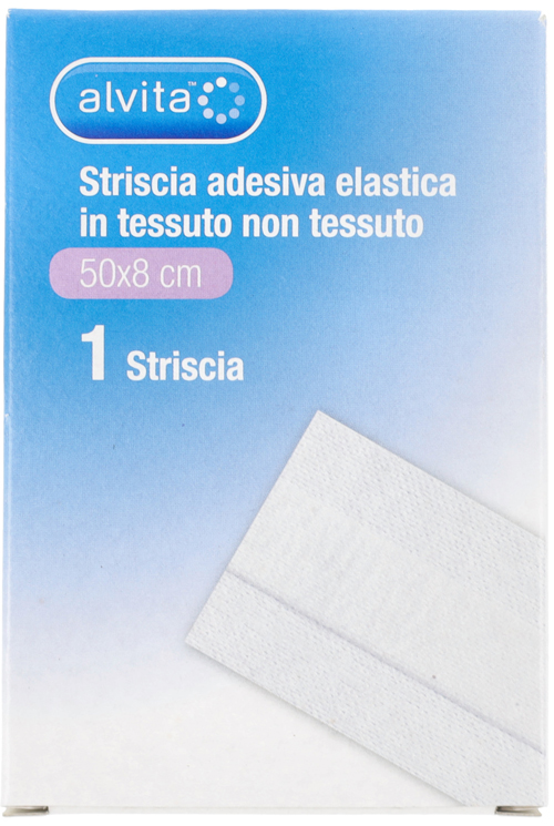 GARZA ALVITA IN TESSUTO NON TESSUTO ESTENSIBILE BIANCO 50X8CM - farmanauta.it