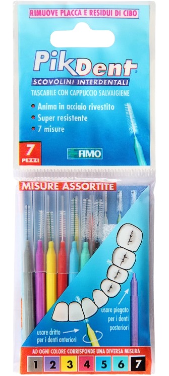 PIKDENT STUZZICOLINO 1 BUSTINA CON 7 MISURE ASSORTITE - farmanauta.it