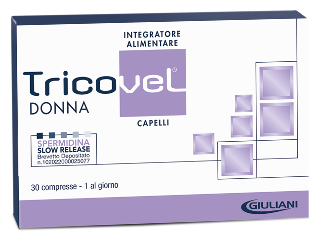 TRICOVEL DONNA INTEGRATORE ALIMENTARE CON NUTRIENTI SPECIFICI PER CAPELLI 30 COMPRESSE - farmanauta.it