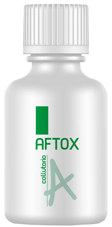AFTOX COLLUTORIO FLACONE BIANCO, CON TAPPO E MISURINO DISPOSITIVO MEDICO INDICATO IN TUTTE LE LESIONI DEL CAVO ORALE E NEI PROCESSI INFIAMMATORI CORRELATI 100 ML 1 PEZZO - farmanauta.it