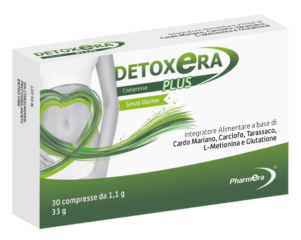 DETOXERA PLUS INTEGRATORE ALIMENTARE PER STIPSI E TRANSITO INTESTINALE 30 COMPRESSE - farmanauta.it