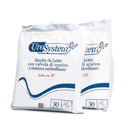 SACCA DI DRENAGGIO DA LETTO PER INCONTINENZA UROSYSTEM TUBO 130 CM CON SCARICO 30 PEZZI - farmanauta.it