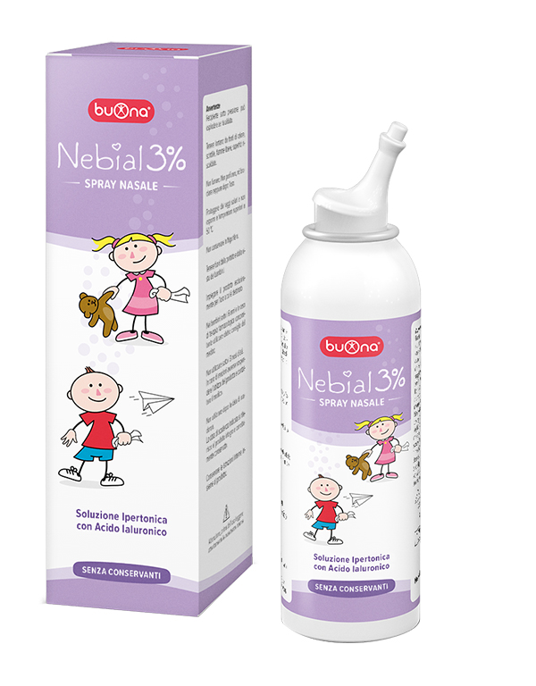 NEBIAL SOLUZIONE SALINA IPERTONICA DI SODIO CLORURO AL 3% CON ACIDO IALURONICO SPRAY NASALE 100 ML - farmanauta.it