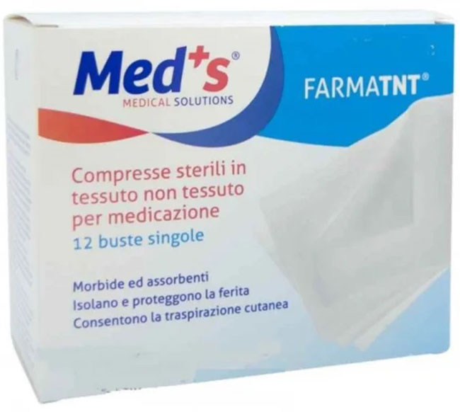 GARZA COMPRESSA MEDS TESSUTO NON TESSUTO 10X10CM 12 PEZZI PEEL OPEN - farmanauta.it
