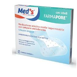 MEDS PORE MEDICAZIONE IN POLIURETANO ADESIVA IMPERMEABILE 10X15CM 5 PEZZI - farmanauta.it