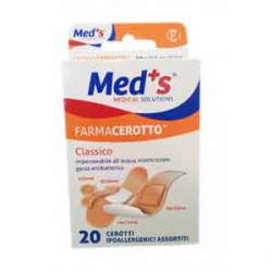 CEROTTO MEDS STRIPS POLIURETANO IPOALLERGENICO CLASSICO ASSORTITI 20 PEZZI - farmanauta.it