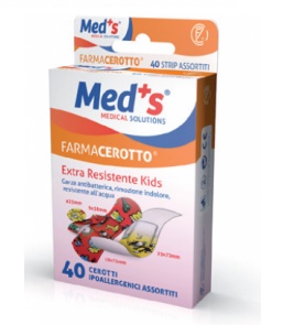 CEROTTO MEDS STRIPS KIDS IPOALLERGENICO ASSORTITI 40 PEZZI - farmanauta.it