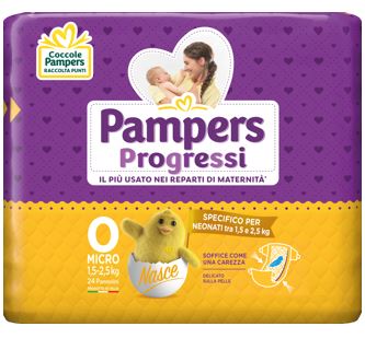 PAMPERS MICRO PANNOLINI PER BAMBINI 24 PEZZI - farmanauta.it