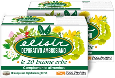 ELISIR DEPURATIVO AMBROSIANO 80 COMPRESSE 21,20 G - farmanauta.it