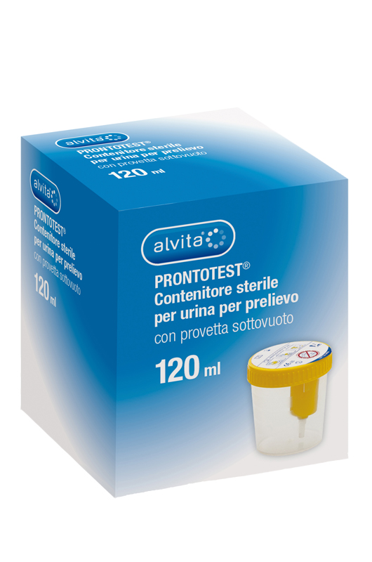CONTENITORE URINE ALVITA PRONTOTEST PRELIEVO SOTTOVUOTO 120 ML 1 PEZZO - farmanauta.it