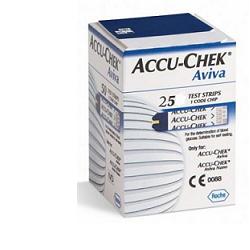 STRISCE MISURAZIONE GLICEMIA ACCU-CHEK AVIVA BRK RETAIL 25 PEZZI - farmanauta.it