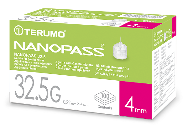 AGO PER PENNA DA INSULINA NANOPASS 32,5 GAUGE LUNGHEZZA 4 MM 100 PEZZI - farmanauta.it