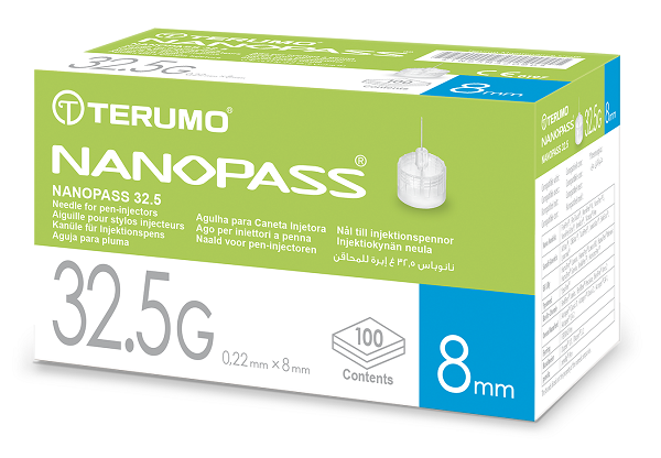 AGO PER PENNA DA INSULINA NANOPASS 32,5 GAUGE LUNGHEZZA 8 MM 100 PEZZI - farmanauta.it