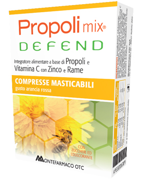 PROPOLI MIX DEFEND 30 COMPRESSE MASTICABILI GUSTO ARANCIA - farmanauta.it