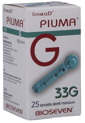LANCETTE PUNGIDITO LINEA D PIUMA GAUGE 33 25 PEZZI - farmanauta.it