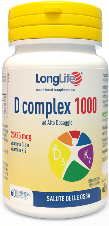 LONGLIFE D COMPLEX 1000 60 COMPRESSE - farmanauta.it