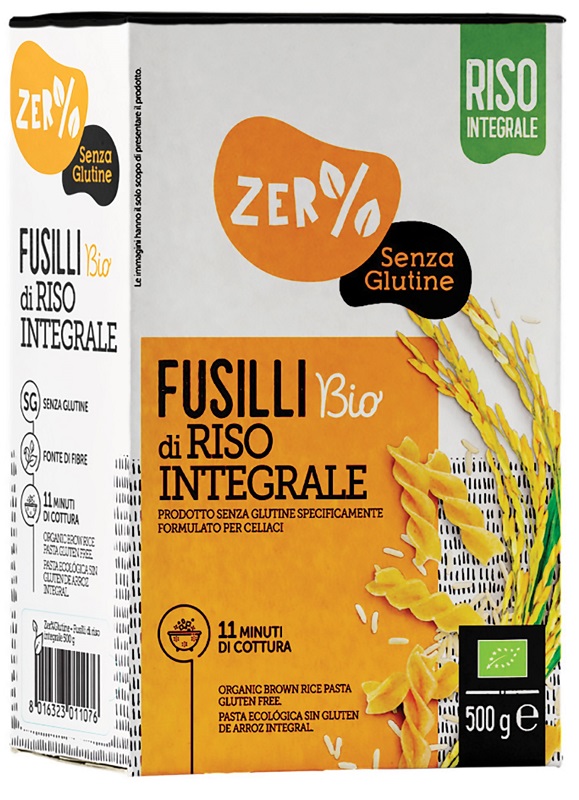 ZERO% GLUTINE FUSILLI DI RISO INTEGRALE SENZA GLUTINE BIO 500 G - farmanauta.it